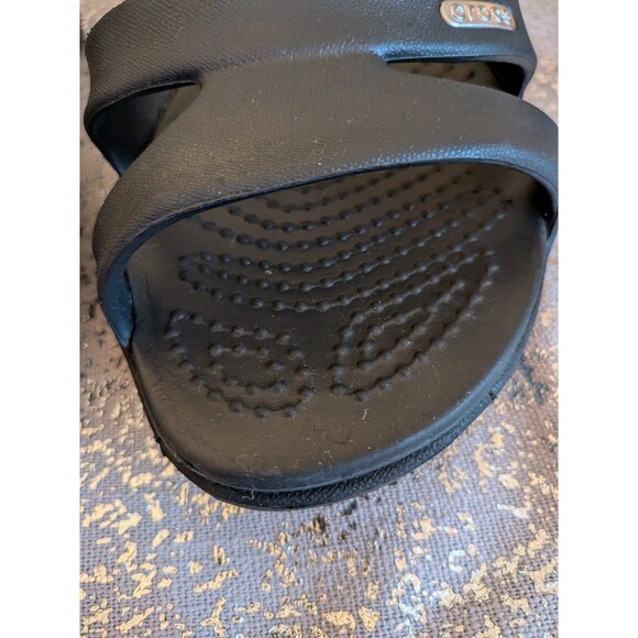 Crocs Cyprus V Heels Sandals Womens Size 7 Black Comfort Studs Whimsy Goth - Picture 4 of 11